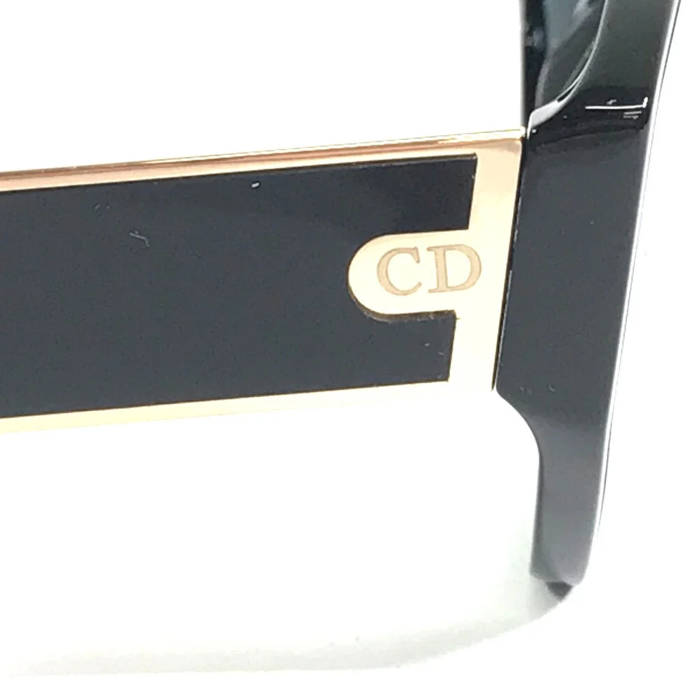 Christian Dior Sunglasses DiorClan1 8071I Black Gold Frames w Gray Gradient Lens